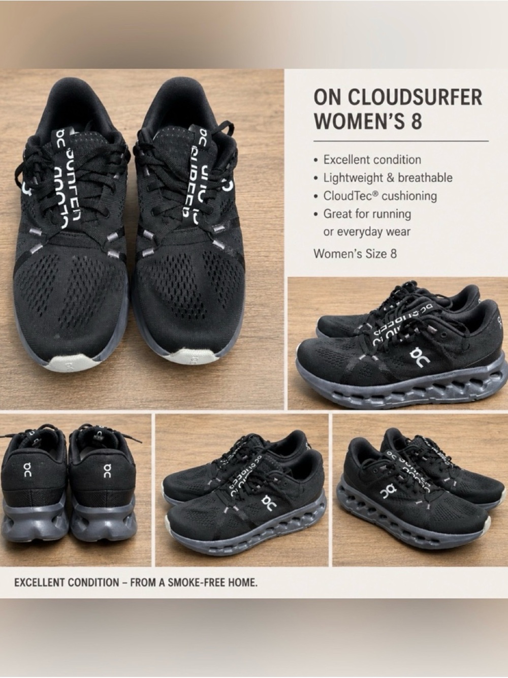 On Running Cloudsurfer Women's Running Shoes - Black